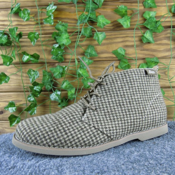 Bass Elyse Houndstooth Chukka Boots Women's Size 7.5M Lace Up Ankle Booties - Picture 1 of 8